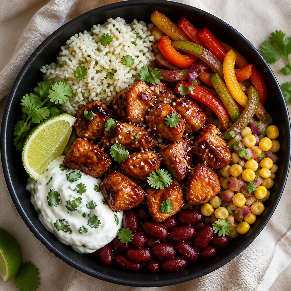 Honey Garlic burrito bowl for Tuesday